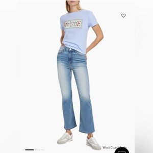 Re/Done Woman’s 70’s Crop Bootcut Light Blue Jeans